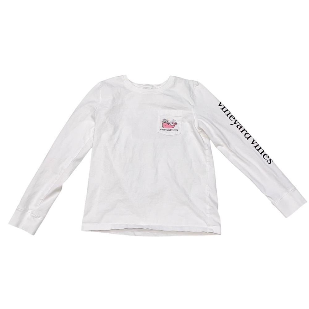 Vineyard Vines White Long Sleeve Happy New Year Tee Shirt size Medium 10-12